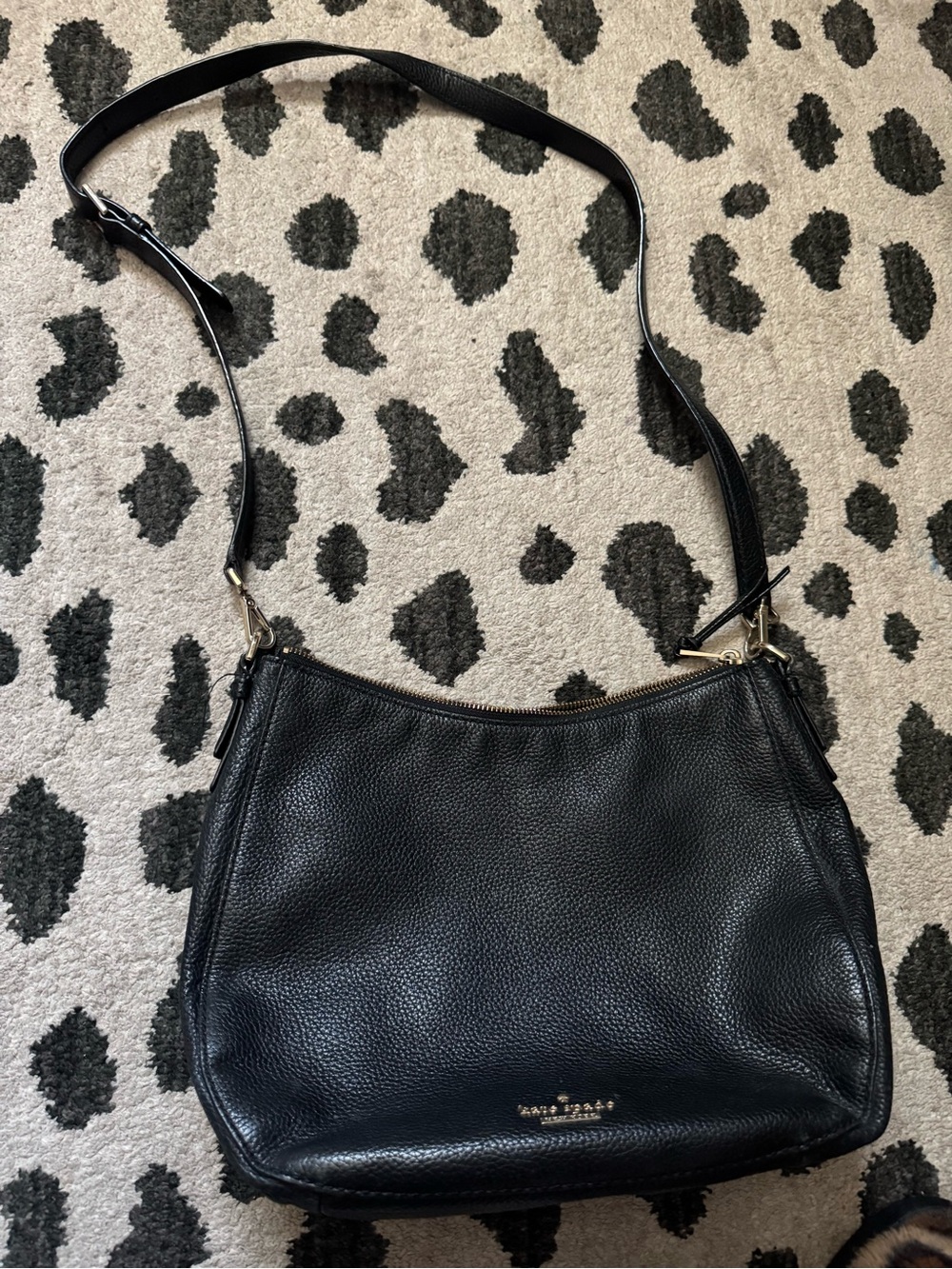 Kate Spade Black Pebbled Leather Shoulder Bag